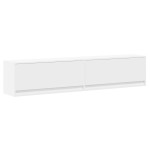 vidaXL Comodă TV de perete cu lumini LED, alb, 180x31x38 cm vidaXL Comodă TV de perete cu lumini LED, alb, 180x31x38 cm