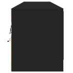 vidaXL Dulap TV de perete cu lumini LED, negru, 180x31x38 cm vidaXL Dulap TV de perete cu lumini LED, negru, 180x31x38 cm