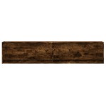 vidaXL Dulap TV de perete cu lumini LED, stejar fumuriu, 180x31x38 cm vidaXL Dulap TV de perete cu lumini LED, stejar fumuriu, 180x31x38 cm