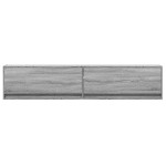 vidaXL Comodă TV de perete cu lumini LED, gri sonoma, 180x31x38 cm vidaXL Comodă TV de perete cu lumini LED, gri sonoma, 180x31x38 cm