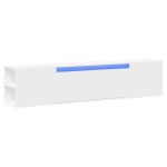vidaXL Dulap TV de perete cu lumini LED, alb, 180x31x39,5 cm vidaXL Dulap TV de perete cu lumini LED, alb, 180x31x39,5 cm