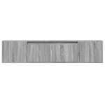 vidaXL Comodă TV de perete cu lumini LED, gri sonoma, 180x31x39,5 cm vidaXL Comodă TV de perete cu lumini LED, gri sonoma, 180x31x39,5 cm
