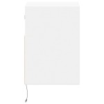 vidaXL Noptieră montată pe perete cu lumini LED, alb