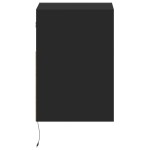 vidaXL Noptieră montată pe perete cu lumini LED, negru