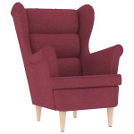 vidaXL Fotoliu cu taburet pentru picioare, roșu vin, material textil vidaXL Fotoliu cu taburet pentru picioare, roșu vin, material textil