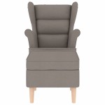 vidaXL Fotoliu cu taburet pentru picioare, gri taupe, material textil