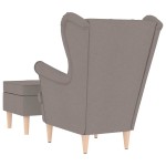 vidaXL Fotoliu cu taburet pentru picioare, gri taupe, material textil