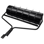 vidaXL Tăvălug gazon de grădină, cleme de aerisire, negru, 63 L, fier vidaXL Tăvălug gazon de grădină, cleme de aerisire, negru, 63 L, fier