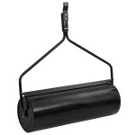 vidaXL Tăvălug gazon de grădină, cleme de aerisire, negru, 63 L, fier vidaXL Tăvălug gazon de grădină, cleme de aerisire, negru, 63 L, fier