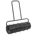 vidaXL Tăvălug gazon de grădină cleme de aerisire negru 63 L fier/oțel vidaXL Tăvălug gazon de grădină cleme de aerisire negru 63 L fier/oțel