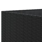 vidaXL Set mobilier de grădină cu perne, 7 piese, negru, poliratan vidaXL Set mobilier de grădină cu perne, 7 piese, negru, poliratan