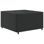 vidaXL Set mobilier de grădină cu perne, 9 piese, negru, poliratan
