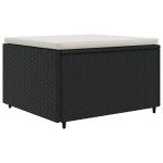 vidaXL Set mobilier relaxare grădină 4 piese cu perne poliratan negru