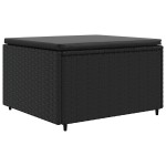 vidaXL Set mobilier relaxare grădină 4 piese cu perne poliratan negru