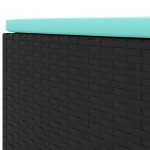vidaXL Set mobilier relaxare grădină 4 piese cu perne poliratan negru