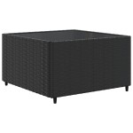 vidaXL Set mobilier de grădină cu perne, 7 piese, negru, poliratan vidaXL Set mobilier de grădină cu perne, 7 piese, negru, poliratan
