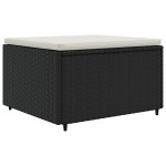vidaXL Set mobilier de grădină cu perne, 8 piese, negru, poliratan vidaXL Set mobilier de grădină cu perne, 8 piese, negru, poliratan