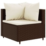 vidaXL Set mobilier de grădină cu perne, 8 piese, maro, poliratan vidaXL Set mobilier de grădină cu perne, 8 piese, maro, poliratan