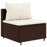 vidaXL Set mobilier de grădină cu perne, 8 piese, maro, poliratan vidaXL Set mobilier de grădină cu perne, 8 piese, maro, poliratan