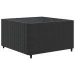 vidaXL Set canapele de grădină cu perne, 11 piese, negru, poliratan