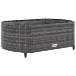 vidaXL Set canapea de grădină cu perne, 4 piese, gri, poliratan vidaXL Set canapea de grădină cu perne, 4 piese, gri, poliratan