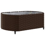 vidaXL Set canapele de grădină cu perne, 10 piese, maro, poliratan