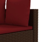 vidaXL Set canapele de grădină cu perne, 10 piese, maro, poliratan