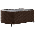 vidaXL Set canapele de grădină cu perne, 10 piese, maro, poliratan