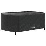 vidaXL Set mobilier de grădină cu perne, 9 piese, negru, poliratan