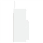 vidaXL Set mobilier de baie, 3 piese, alb, lemn compozit