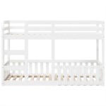 vidaXL Pat supraetajat, alb, 75x190 cm, lemn masiv de pin vidaXL Pat supraetajat, alb, 75x190 cm, lemn masiv de pin