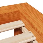 vidaXL Cadru de pat fără saltea, maro ceruit 150x200 cm lemn masiv pin vidaXL Cadru de pat fără saltea, maro ceruit 150x200 cm lemn masiv pin