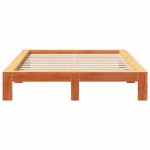 vidaXL Cadru de pat fără saltea, maro ceruit 140x200 cm lemn masiv pin vidaXL Cadru de pat fără saltea, maro ceruit 140x200 cm lemn masiv pin