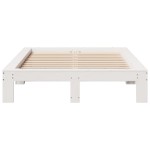 vidaXL Cadru de pat fără saltea, alb, 120x200 cm, lemn masiv pin vidaXL Cadru de pat fără saltea, alb, 120x200 cm, lemn masiv pin