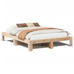 vidaXL Cadru de pat fără saltea, 140x190 cm, lemn masiv de pin vidaXL Cadru de pat fără saltea, 140x190 cm, lemn masiv de pin