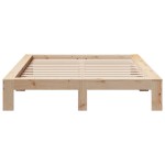 vidaXL Cadru de pat fără saltea, 135x190 cm, lemn masiv de pin vidaXL Cadru de pat fără saltea, 135x190 cm, lemn masiv de pin