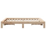 vidaXL Cadru de pat fără saltea, 135x190 cm, lemn masiv de pin vidaXL Cadru de pat fără saltea, 135x190 cm, lemn masiv de pin