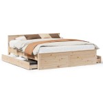 vidaXL Cadru de pat fără saltea/cu tăblie, 180x200 cm, lemn masiv pin vidaXL Cadru de pat fără saltea/cu tăblie, 180x200 cm, lemn masiv pin