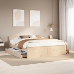 vidaXL Cadru de pat fără saltea/cu tăblie, 180x200 cm, lemn masiv pin vidaXL Cadru de pat fără saltea/cu tăblie, 180x200 cm, lemn masiv pin