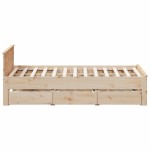 vidaXL Cadru de pat fără saltea/cu tăblie, 160x200 cm, lemn masiv pin vidaXL Cadru de pat fără saltea/cu tăblie, 160x200 cm, lemn masiv pin