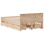 vidaXL Cadru de pat fără saltea/cu tăblie, 120x200 cm, lemn masiv pin vidaXL Cadru de pat fără saltea/cu tăblie, 120x200 cm, lemn masiv pin