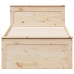vidaXL Cadru de pat fără saltea/cu tăblie, 100x200 cm, lemn masiv pin vidaXL Cadru de pat fără saltea/cu tăblie, 100x200 cm, lemn masiv pin