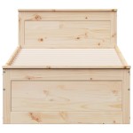 vidaXL Cadru de pat fără saltea/cu tăblie, 90x200 cm, lemn masiv pin vidaXL Cadru de pat fără saltea/cu tăblie, 90x200 cm, lemn masiv pin