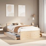 vidaXL Cadru de pat fără saltea/cu tăblie, 120x190 cm, lemn masiv pin vidaXL Cadru de pat fără saltea/cu tăblie, 120x190 cm, lemn masiv pin