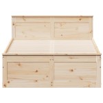 vidaXL Cadru de pat fără saltea/cu tăblie, 120x190 cm, lemn masiv pin vidaXL Cadru de pat fără saltea/cu tăblie, 120x190 cm, lemn masiv pin