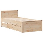 vidaXL Cadru de pat fără saltea, 90x190 cm, lemn masiv pin