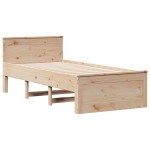 vidaXL Cadru de pat fără saltea, 90x190 cm, lemn masiv pin