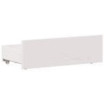 vidaXL Cadru de pat fără saltea, alb, 75x190 cm, lemn masiv de pin