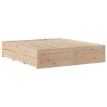 vidaXL Cadru de pat fără saltea/cu sertare, 200x200 cm, lemn pin vidaXL Cadru de pat fără saltea/cu sertare, 200x200 cm, lemn pin