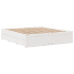 vidaXL Cadru de pat fără saltea/cu sertare, alb, 180x200 cm, lemn pin vidaXL Cadru de pat fără saltea/cu sertare, alb, 180x200 cm, lemn pin